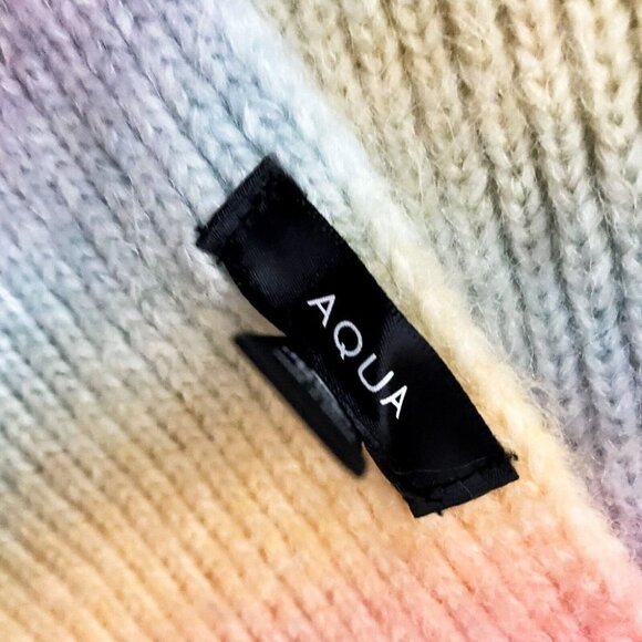 NEW Aqua Bloomingdales Pastel Blue Pink Yellow Thick Winter  Scarf - Picture 4 of 5